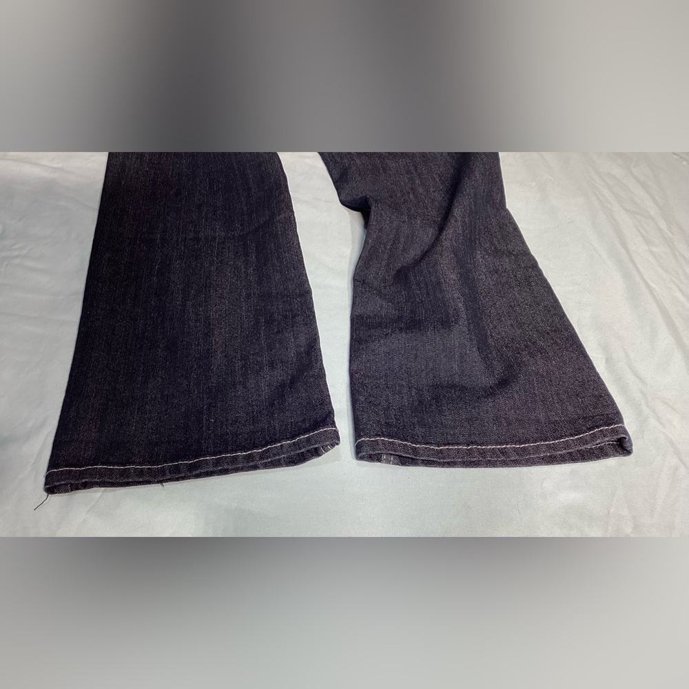 Earl Jean Rhinestone Straight Leg Mid Rise Dark Wash Jeans Size 12 - Picture 8 of 10